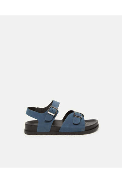 REDTAG Boys Plain Navy Comfort Sandals