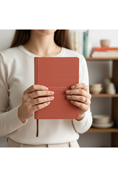 Fark Tanıtım Reading Diary – A5 Hard Cover Reading Journal, 100 Book Reviews, Daily Reading Tracker