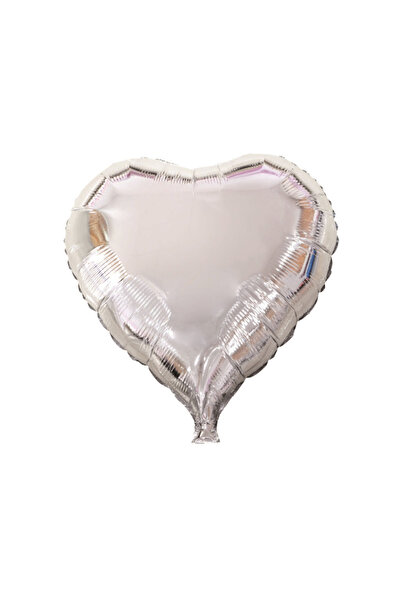 Mirific Party Balon petrecere, folie metalică argintie, 45 cm, inimă
