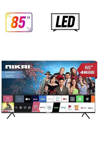 Nikai 85-inch 4K Smart LED TV NIK85MEU4STN Black