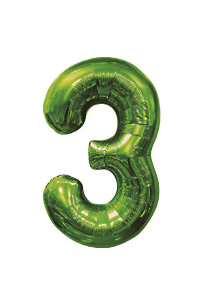 Mirific Party Balon folie metalizată petrecere, verde, 100 cm, număr 3