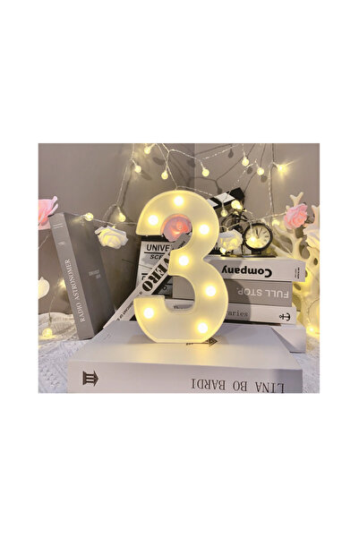 Mirific Party Lampă LED 21×12,5×3,5 cm, alimentată cu baterii, 3 cifre, PPQT8312