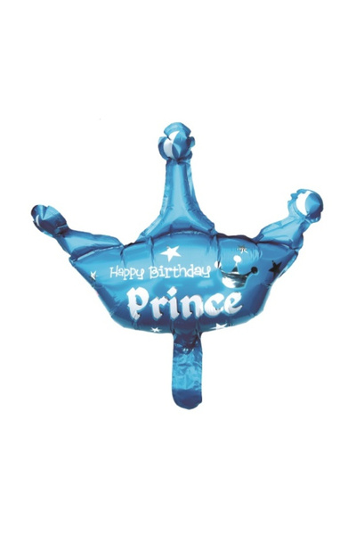 Mirific Party Balon folie petrecere, albastru metalizat, 44×30 cm, coroană