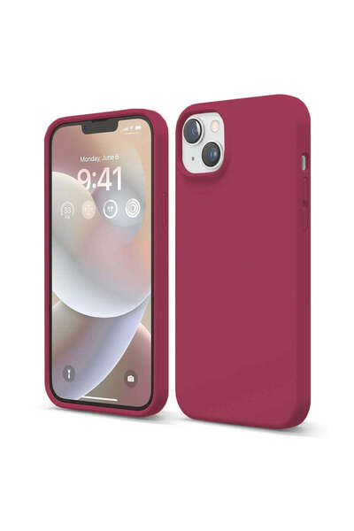 Casey Studios Husă de silicon iPhone 14 Plus, cu microfibră, subțire, de prot...