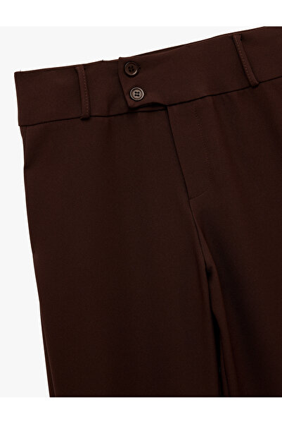 Koton Slim Fit Double Buttoned Flared Pants