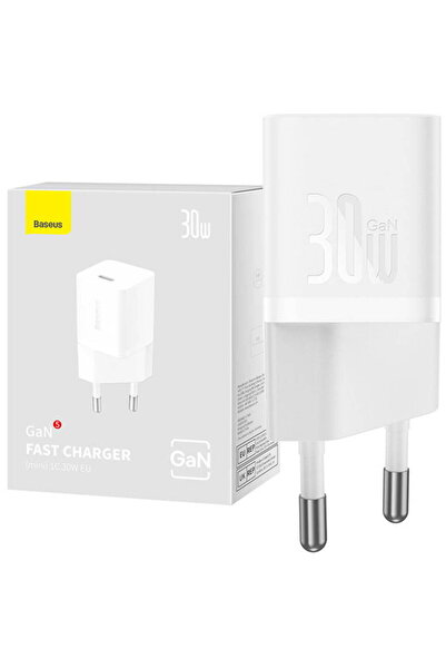 Baseus GaN5 Fast Charger 30W, 1 x USB Type-C 5V/3A, alb