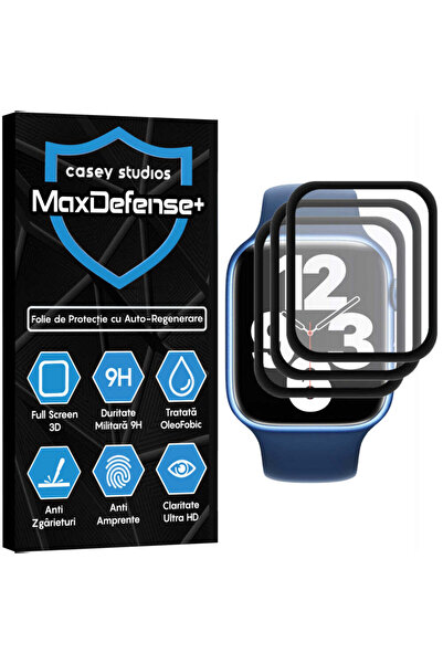 Casey Studios Set 3x Folie pentru Apple Watch 45MM, Regenerabila, Full Glue, ...