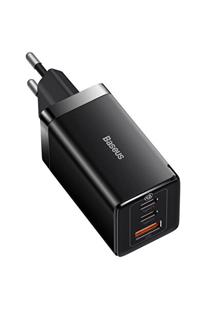 Baseus GaN5 Pro, 2 USB C ports and one USB port, 65W, Black