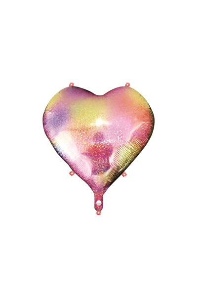 Mirific Party Balon petrecere, folie metalică multicoloră, 45 cm, inimă