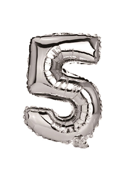 Mirific Party Balon petrecere, folie metalizată argintie, 100 cm, numărul 5