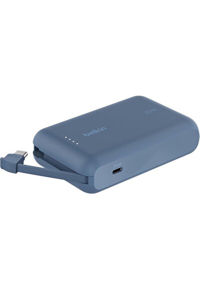 Belkin Fast Charge, Portable with Integrated Cable 10K PD 20W - Fast Charge -C Power - Blue