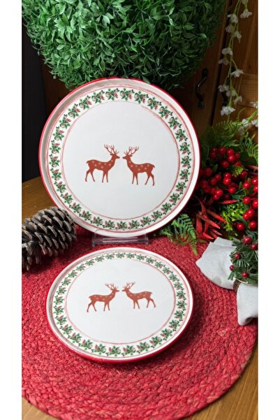 SERAMİKCİ New Year's Serving Plate Koki̇na 27 cm Stackable 6 Pieces