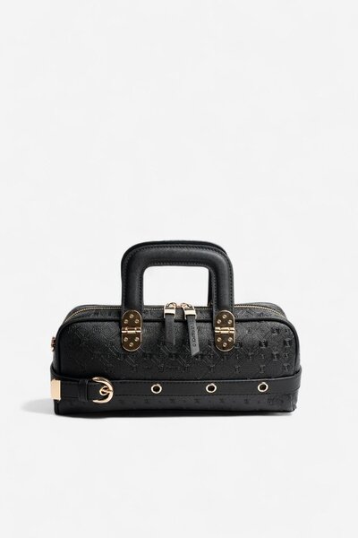 Silver Polo SP1258 Kadın El Çantası Logolu Siyah