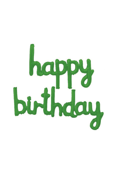 Mirific Party Ghirlandă decorativă verde, „la mulți ani”, PPLM0678