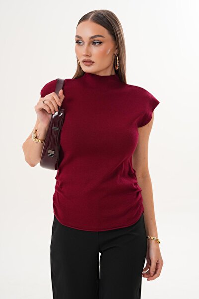 ŞİMAL Women's Half Fisherman Pleated Knitwear Knitted Blouse 255187 -