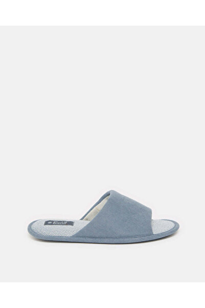 REDTAG Men Blue Embossed Slippers