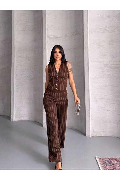 erki triko Classic Vest Trousers Bottom-Top Knitwear Set