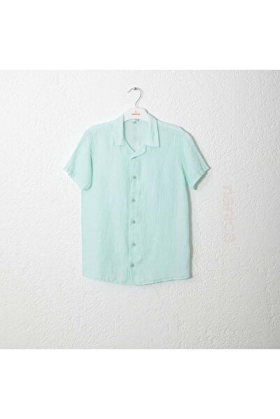 NANİCA Mint Boy's Polo Collar Short Sleeve Shirt 1-5 Years Old