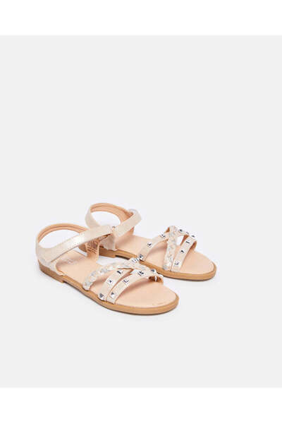 REDTAG Senior Girls Gold Stud Sandal