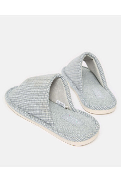 REDTAG Men Grey Checkered Slipper