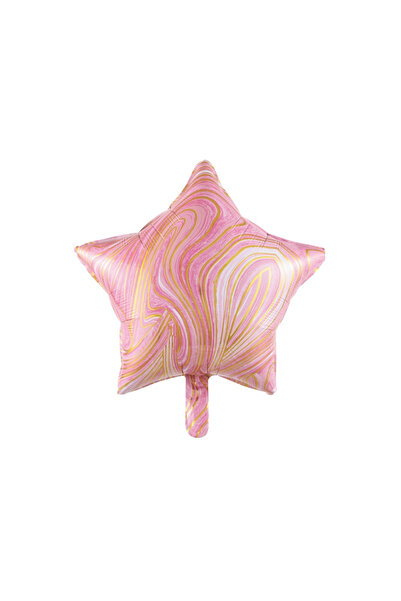 Mirific Party Balon petrecere, folie metalică roz și auriu, 45 cm, stea