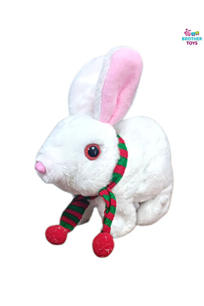 Brother Toys Elektronik Pilli Zıplayan Atkılı Hareketli Peluş Sevimli Tavşan ...