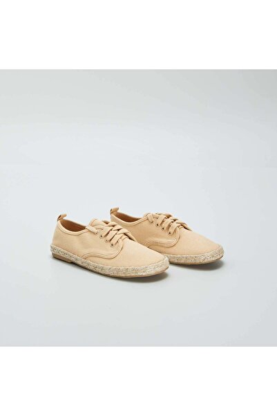 KİABİ Low-top canvas trainers BEIGE