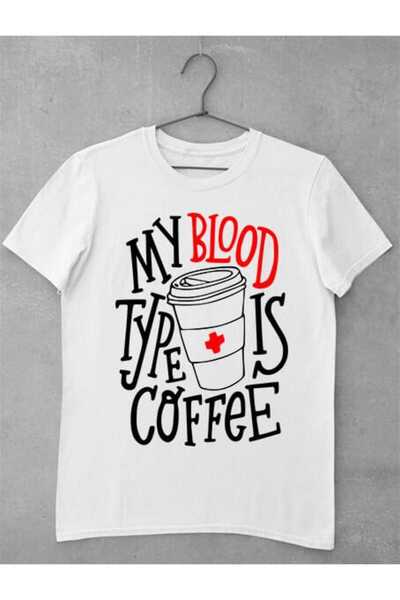GRIZZLY SHOP.RO Tricou Femei My Blood Type is Coffee