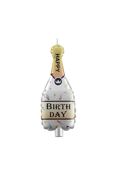 Mirific Party Lumânare pentru tort albă, 11,6×4,9 cm, șampanie