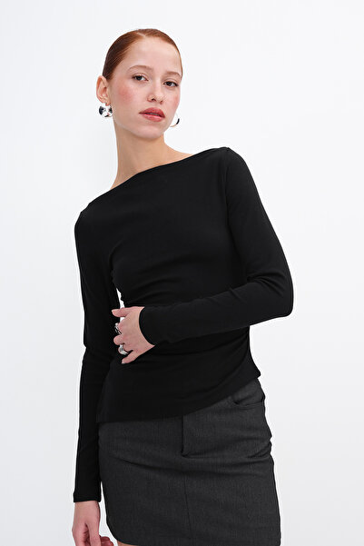 Addax Μπλούζα με κορδόνια στο πλάι B12614