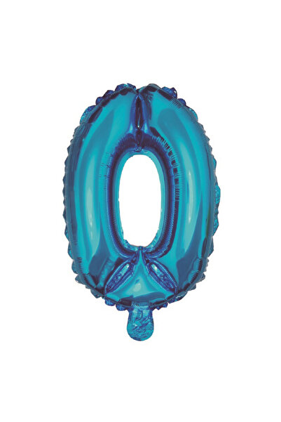 Mirific Party Balon petrecere, folie albastru metalizat, 40 cm, numărul 0
