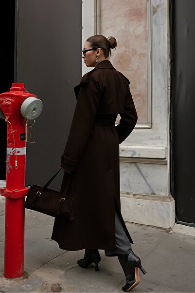 NET OF NOT Palton de damă din catifea, de calitate premium, confortabil, cu curea, cu apelți și detalii de îmbrăcăminte