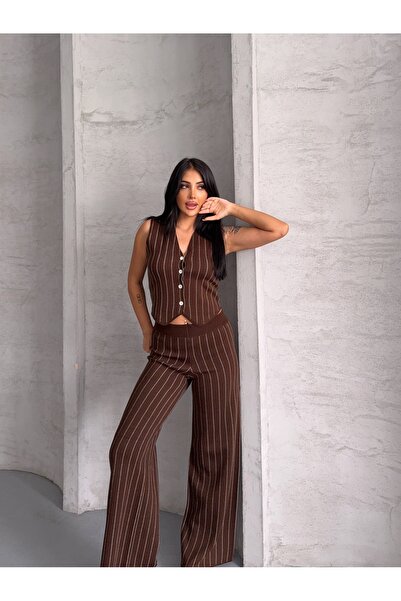 erki triko Classic Vest Trousers Bottom-Top Knitwear Set