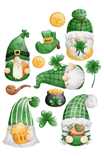 4Decor Autocolant decorativ de perete - Pitic norocos, 70 x 50 cm