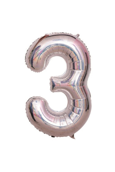 Mirific Party Balon petrecere, folie metalică argintie, 100 cm, numărul 3