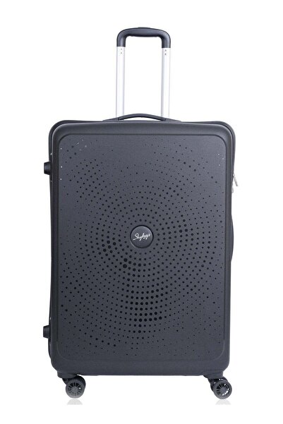 Skybags ZAP Checked Luggage Trolley - 28 Inch Hardcase Polypropylene - Black