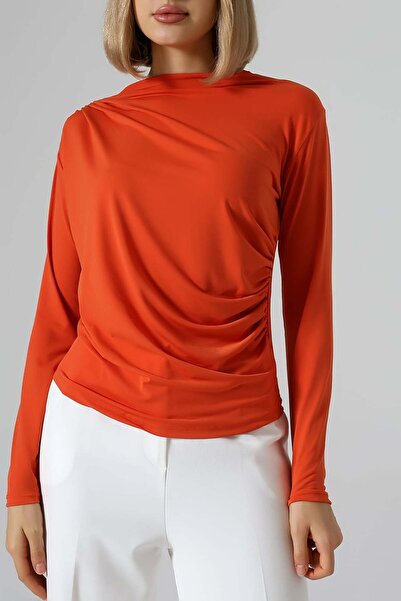 Sabr بلوزة ساندي تيولر فستان بتجاعيد مجمّعة – مريحة وأنيقة