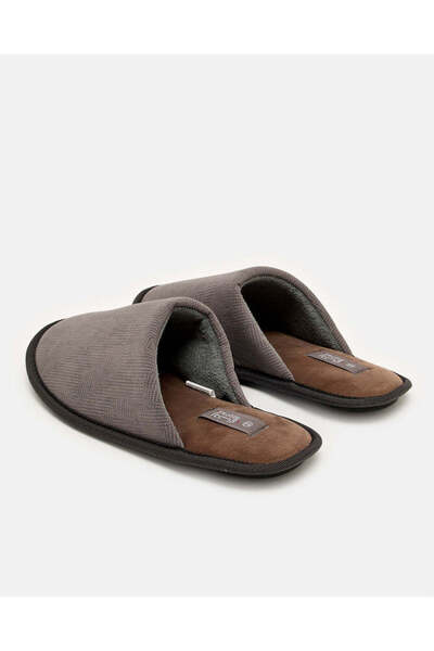 REDTAG Men Taupe Plain Slippers