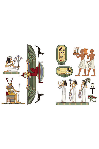 4Decor Autocolant decorativ de perete - Egipt, 2 bucăți, 70 x 50 cm