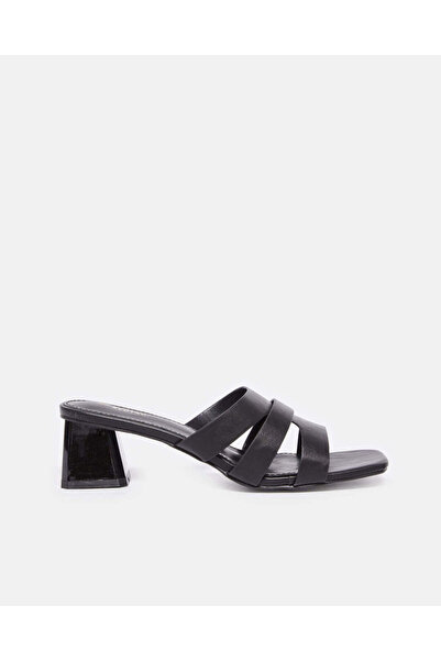 REDTAG Women Black Over strap Mule