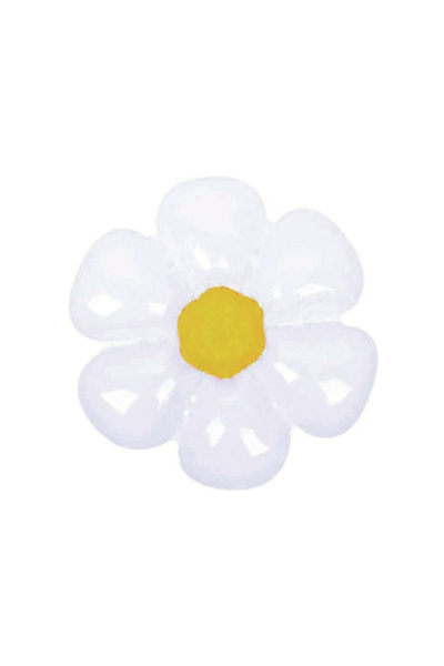 Mirific Party Balon petrecere, folie metalică, auriu și alb, 110×97 cm, floare