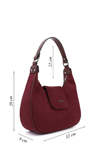 GÖNDERİ(R) Women / Girls Burgundy Suede Long Strap Shoulder Bag