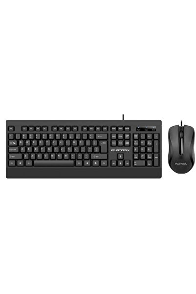 jetucuzal Platoon PL-358 Business Türkçe Siyah Q Kablolu Klavye ve Mouse Set