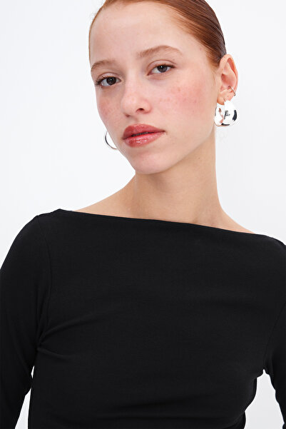 Addax Μπλούζα με κορδόνια στο πλάι B12614