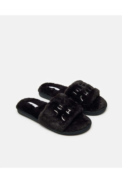 REDTAG Women Black Embroidered Slipper