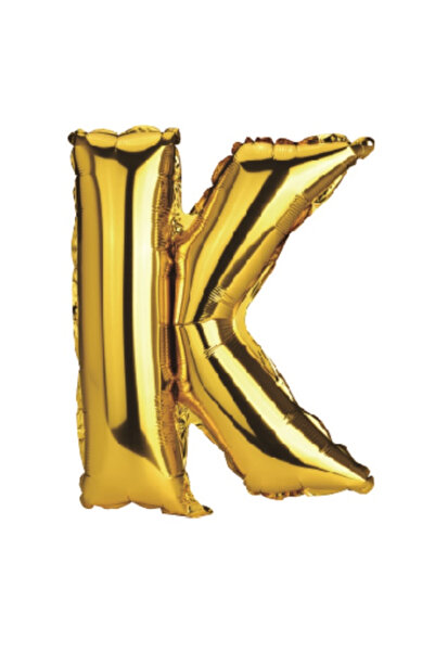 Mirific Party Party balloon, gold metallic foil, 80 cm, letter K