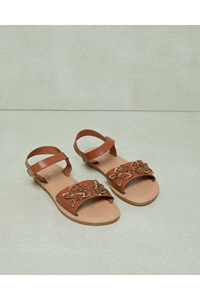 REDTAG Girls Brown Embellished Sandal