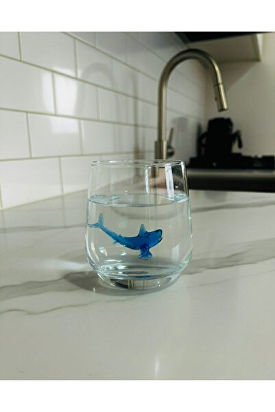 Arsglass El Yapımı Murano Cam Yunus Balığı Figürlü Bardak Tekli