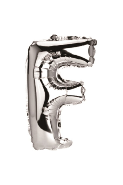 Mirific Party Balon petrecere, folie metalizată argintie, 40 cm, litera F