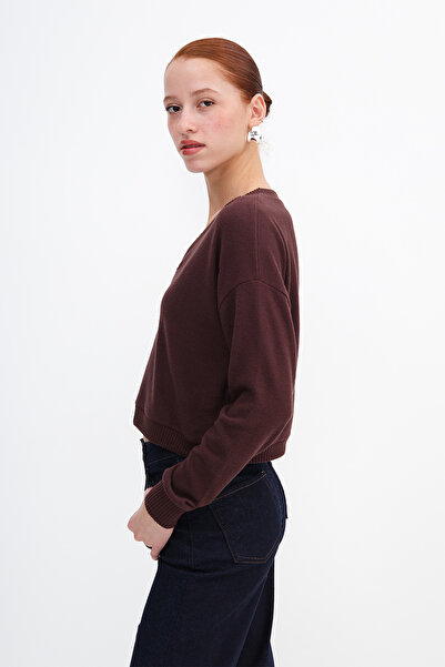 Addax V-Neck Long Sleeve Blouse B10763-K7